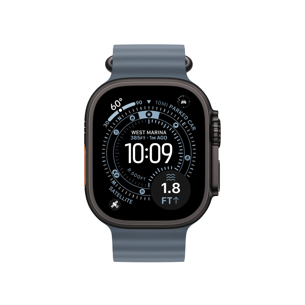 Apple Watch Ultra 3 Black Ocean Band Anchor Blue
